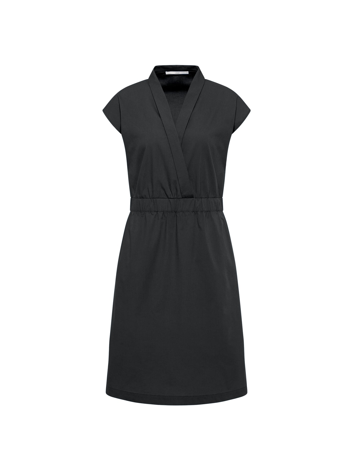 LANIUS - Kleid mit Schalkragen black