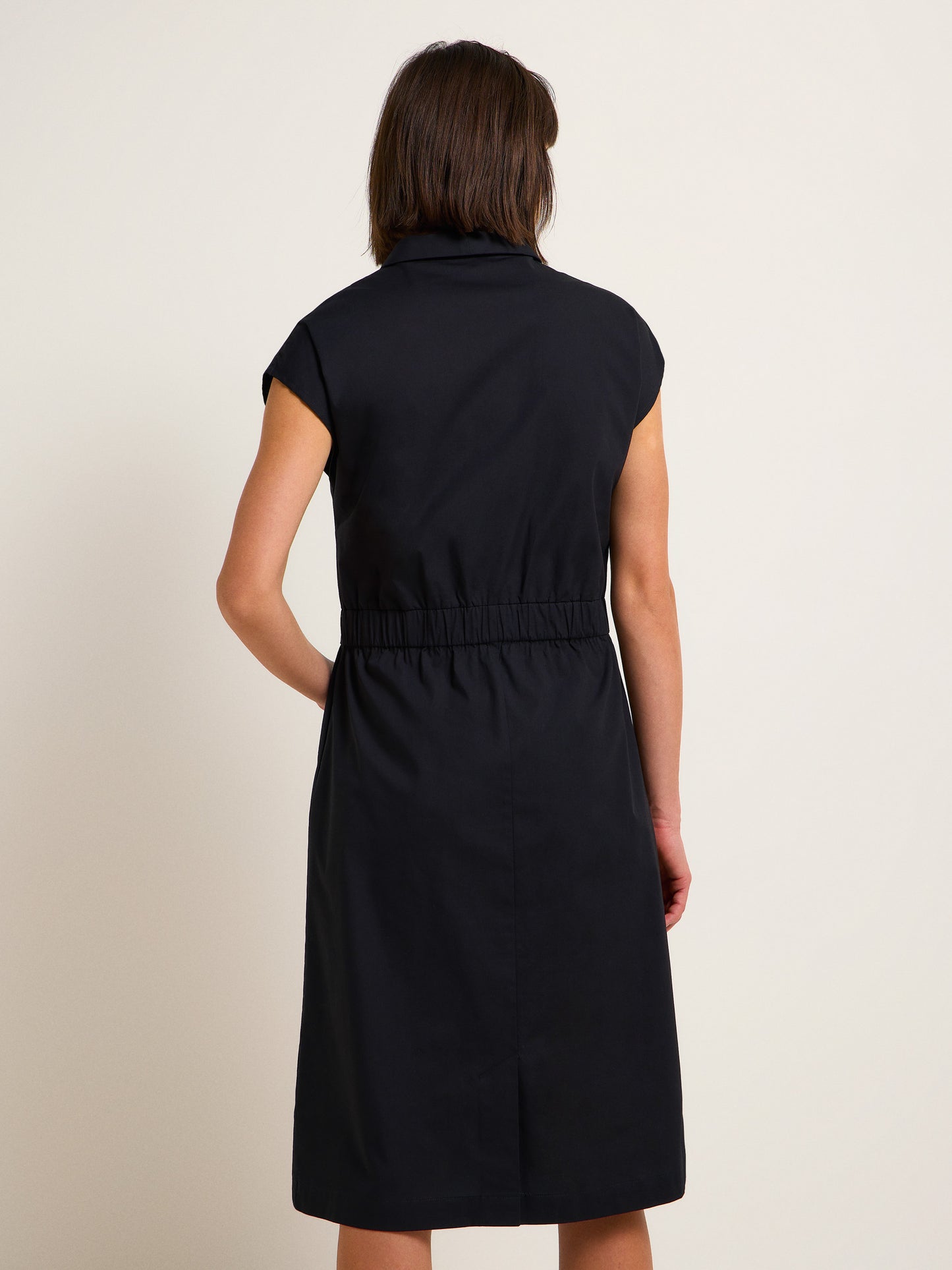 LANIUS - Kleid mit Schalkragen black