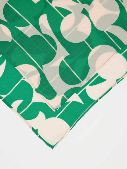 LANIUS - Tuch print graphic dots green