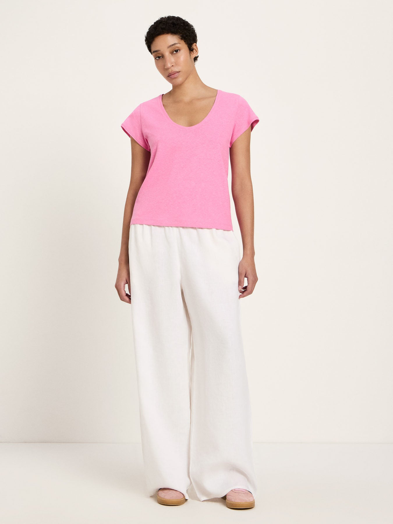 LANIUS - Shirt mit tiefem Ausschnit OCS bright orchid - WERTE FREUNDE
