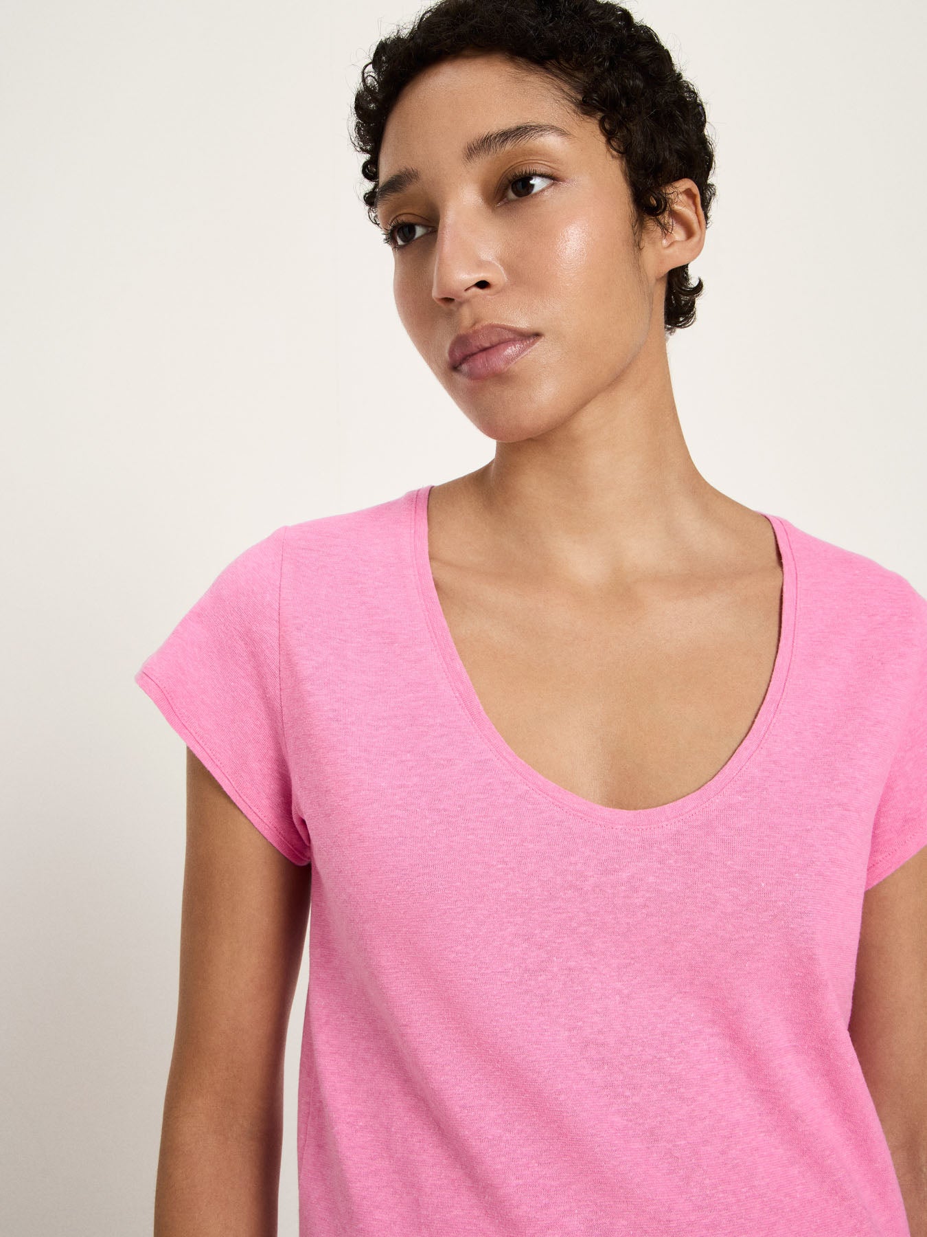 LANIUS - Shirt mit tiefem Ausschnit OCS bright orchid - WERTE FREUNDE