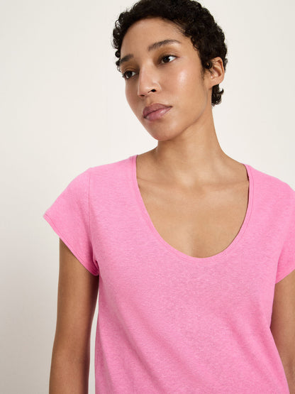 LANIUS - Shirt mit tiefem Ausschnit OCS bright orchid - WERTE FREUNDE