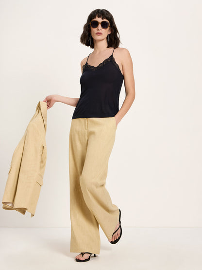 LANIUS - Spitzentop aus TENCEL onyx - WERTE FREUNDE