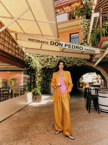 LANIUS - Blazer dark honey - WERTE FREUNDE