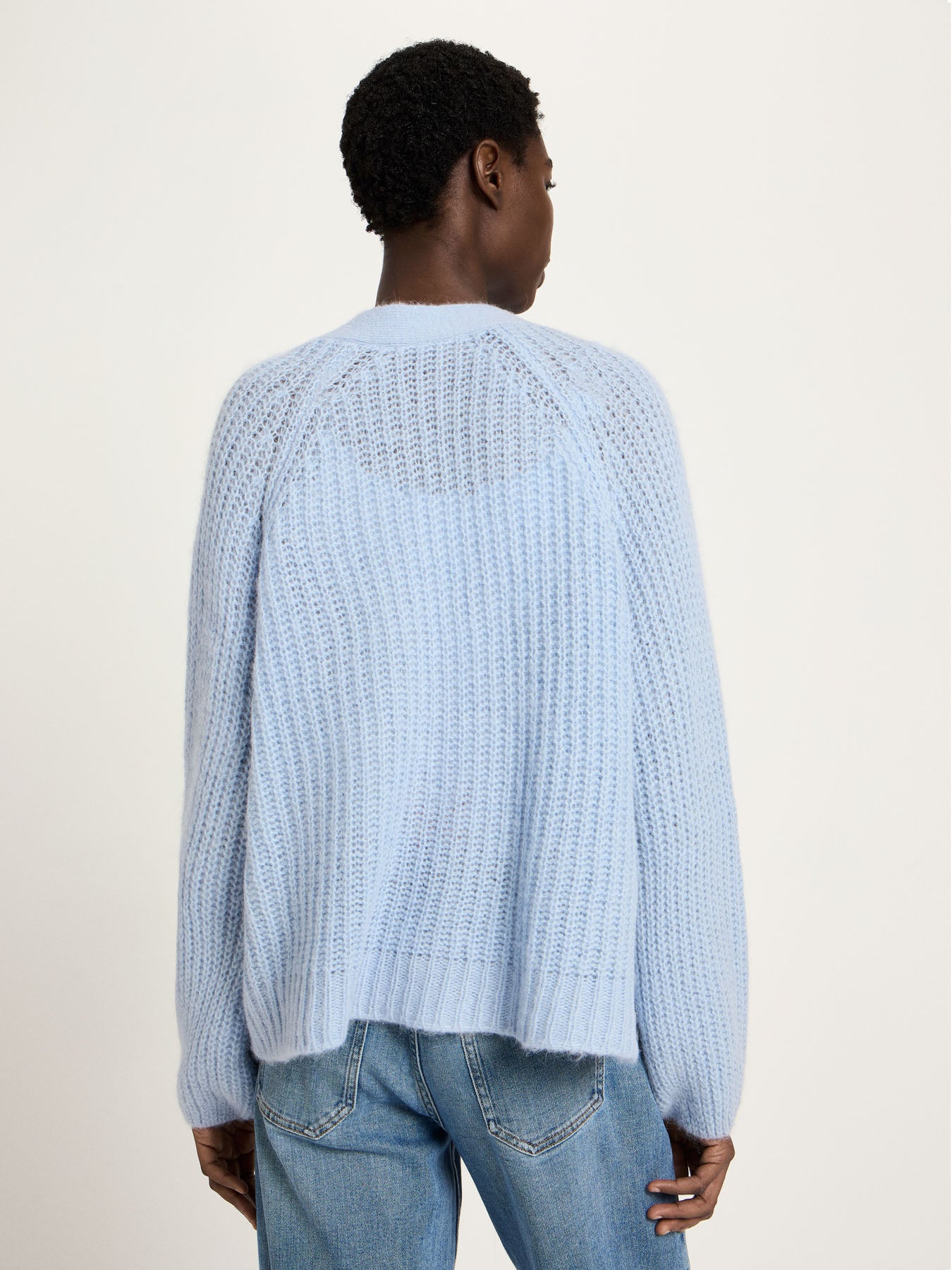 LANIUS - Chunky Strickjacke sea - WERTE FREUNDE