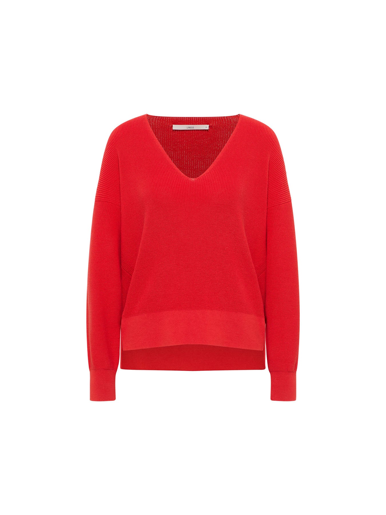 LANIUS - Pullover mit V-Ausschnitt lava red - WERTE FREUNDE