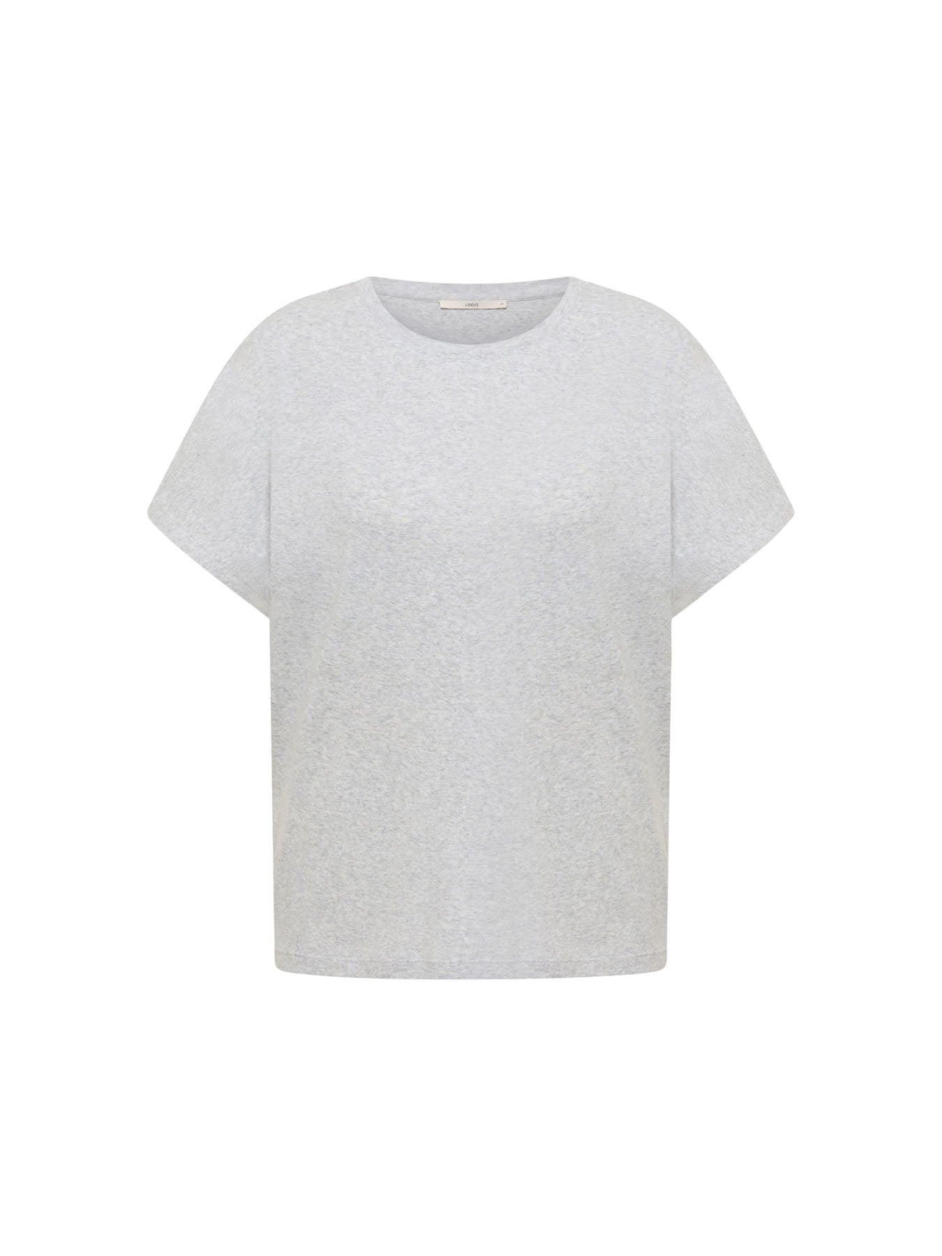 LANIUS - Shirt mit übers. Schulter grey melange - WERTE FREUNDE