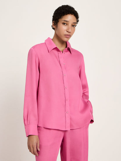 LANIUS - Hemdbluse aus TENCEL bright orchid - WERTE FREUNDE