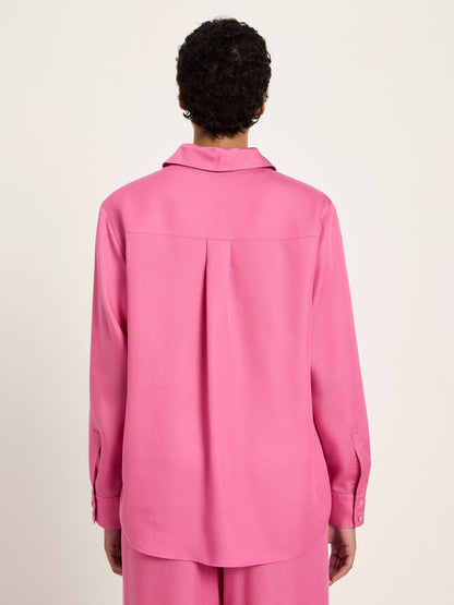 LANIUS - Hemdbluse aus TENCEL bright orchid - WERTE FREUNDE
