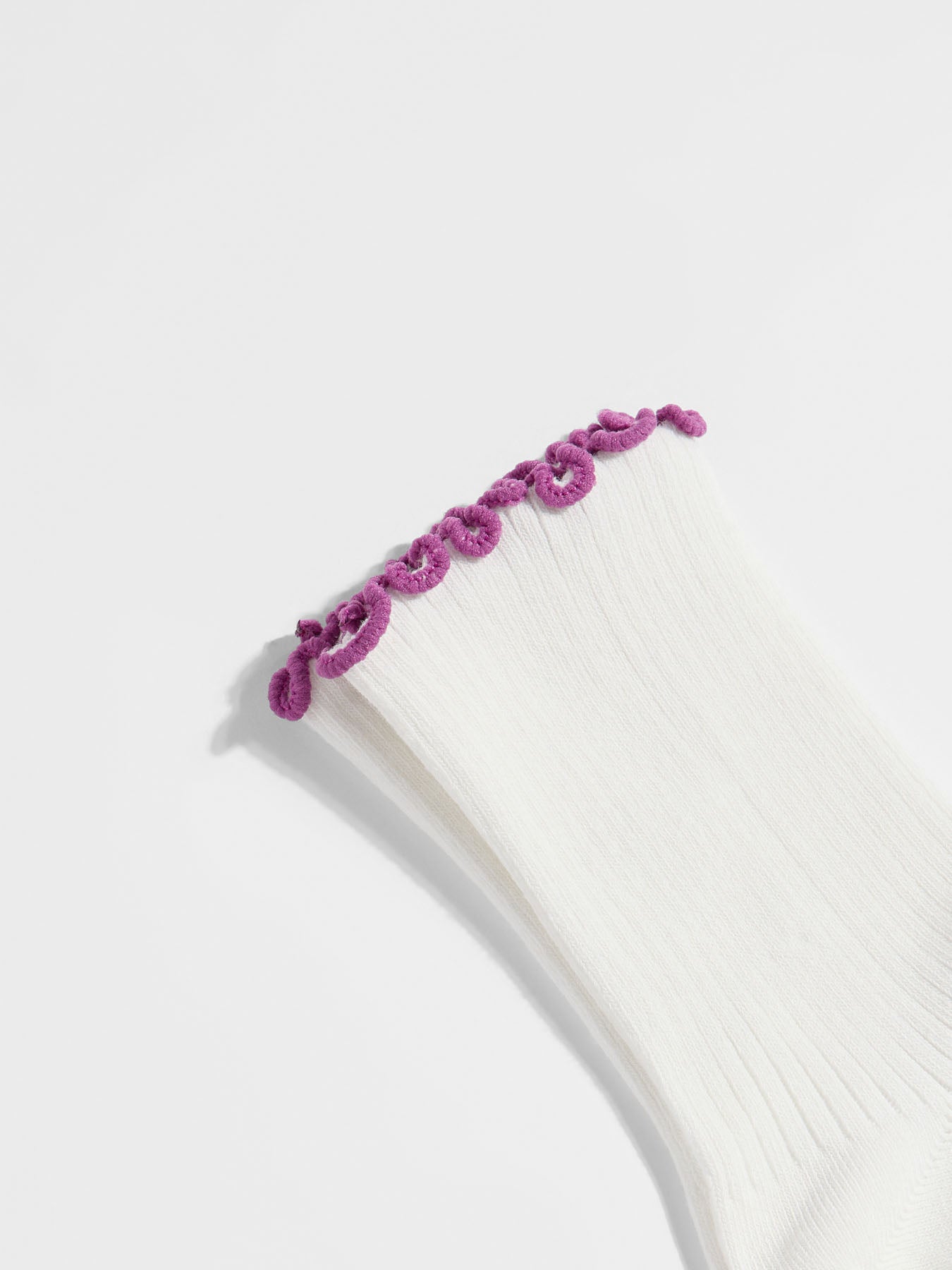 LANIUS - Socken mit Volant off white - WERTE FREUNDE