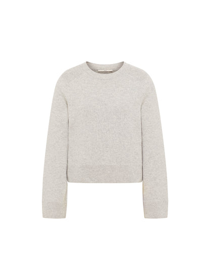 LANIUS - Cropped Pullover grey melange