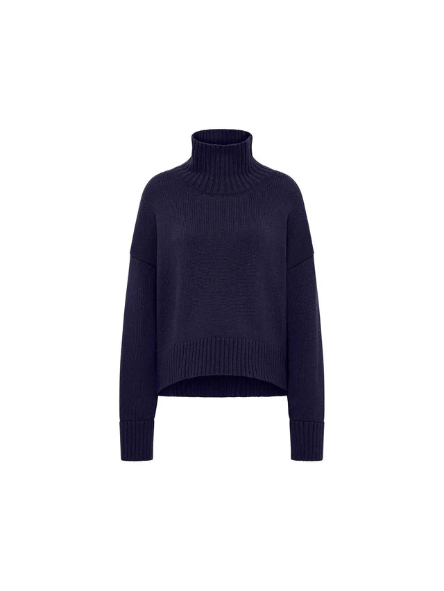 LANIUS - Oversized Pullover purple blue melange - WERTE FREUNDE