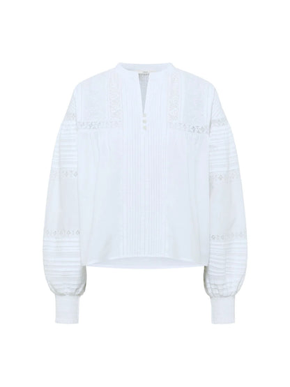 LANIUS - Spitzenbluse white