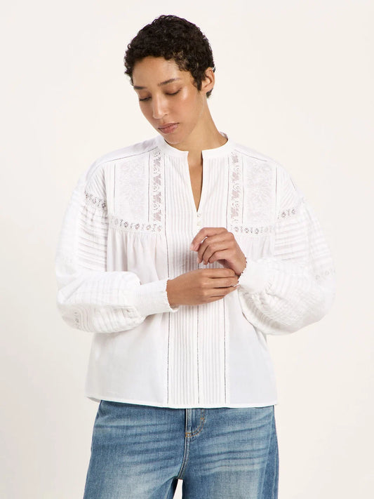 LANIUS - Spitzenbluse white