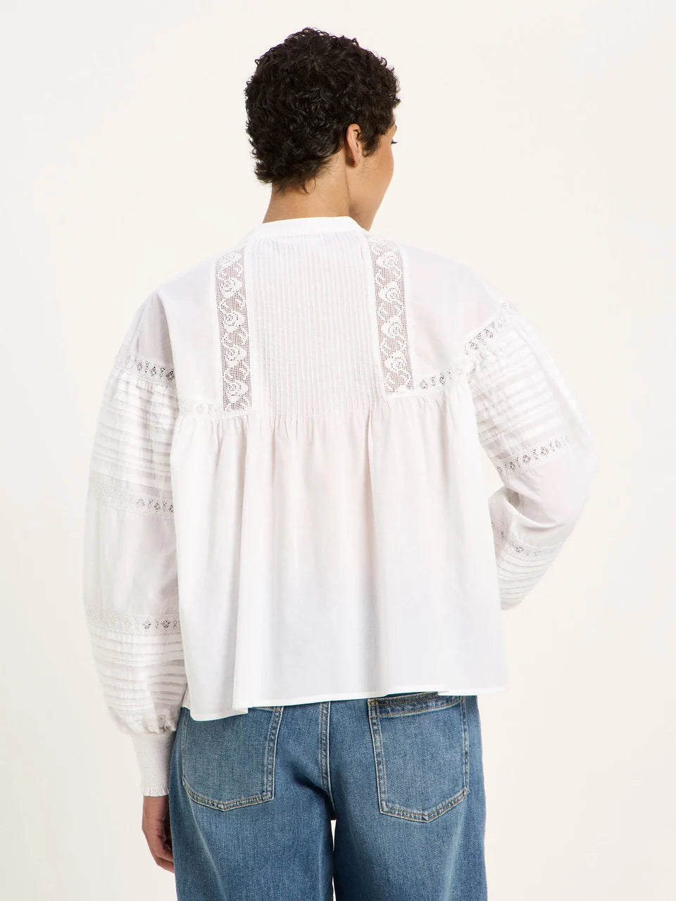 LANIUS - Spitzenbluse white