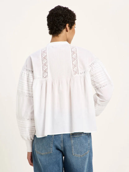 LANIUS - Spitzenbluse white