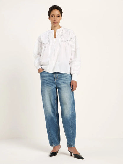 LANIUS - Spitzenbluse white