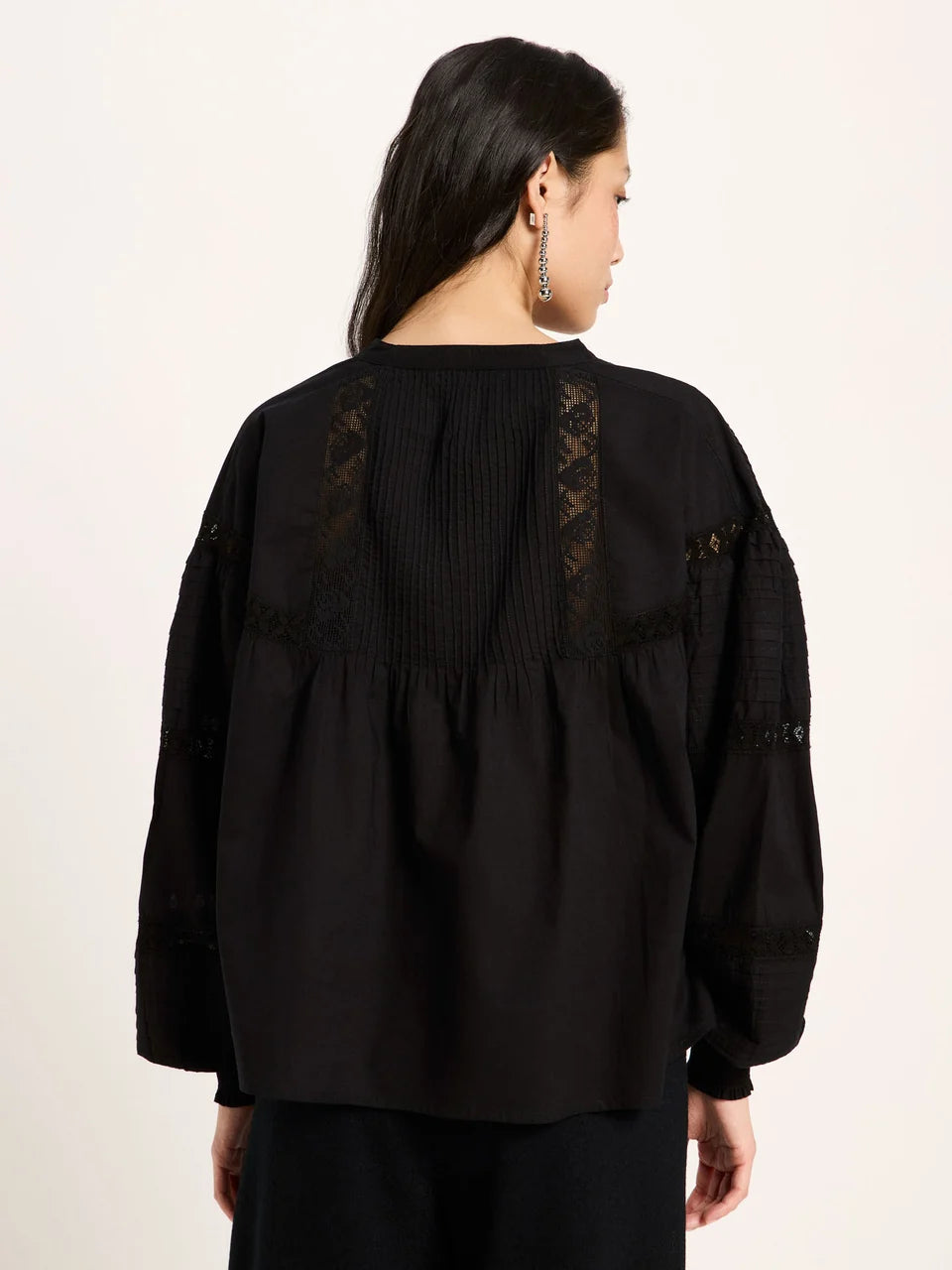 LANIUS - Spitzenbluse black