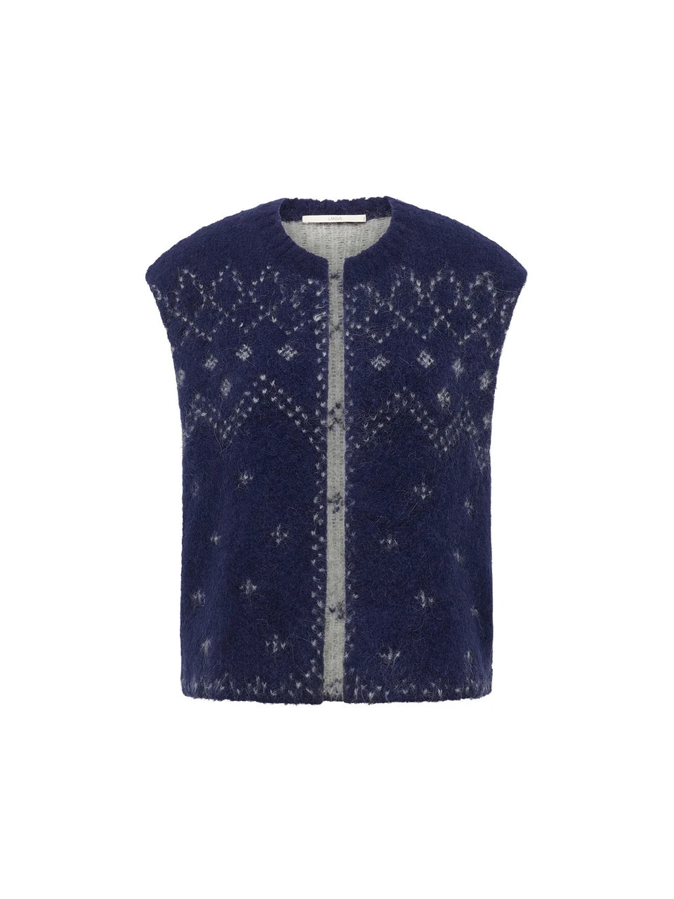 LANIUS - Doubleface Weste mit Jacquard violet