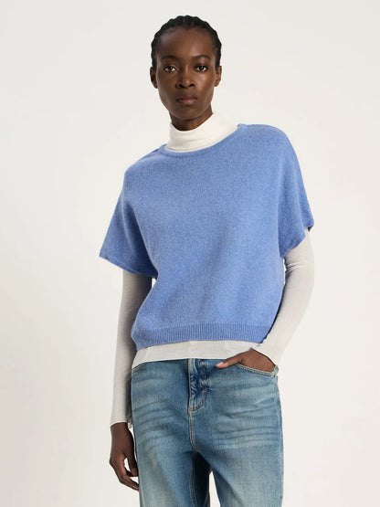 LANIUS - Pullunder light blue melange
