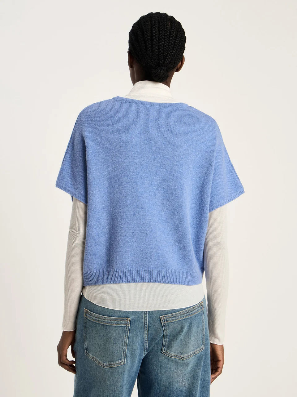 LANIUS - Pullunder light blue melange