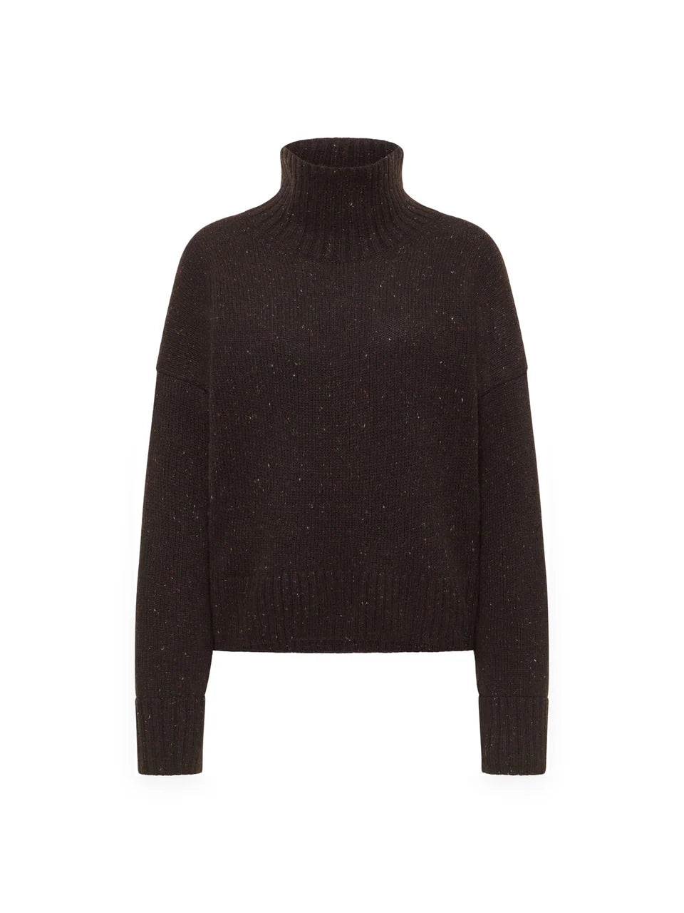 LANIUS - Oversize Pullover bitter chocolate tweed