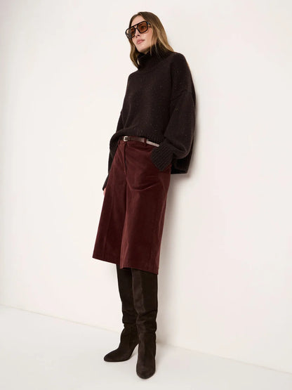 LANIUS - Oversize Pullover bitter chocolate tweed