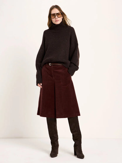 LANIUS - Oversize Pullover bitter chocolate tweed