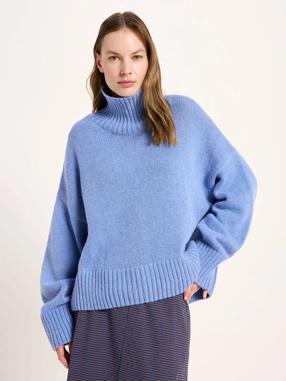 LANIUS - Oversize Pullover light blue melange