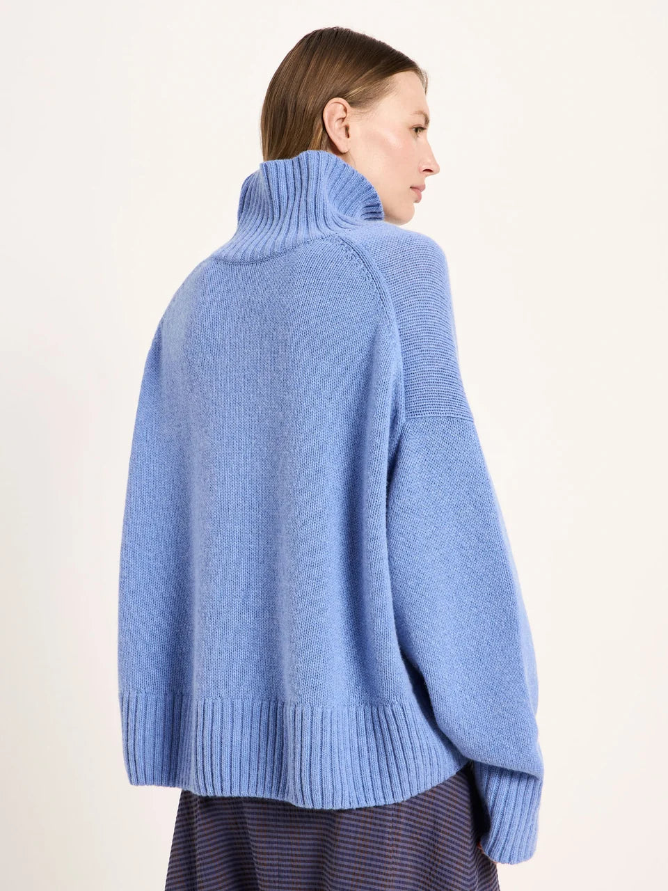 LANIUS - Oversize Pullover light blue melange