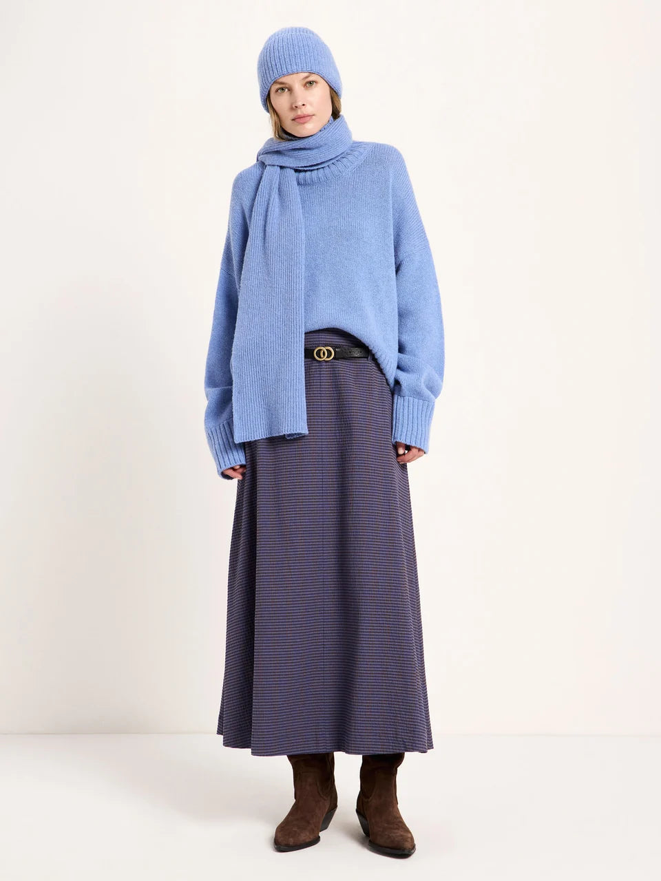LANIUS - Oversize Pullover light blue melange