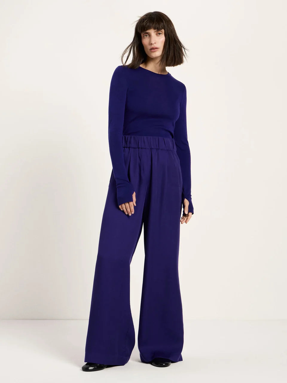 LANIUS - Hose mit weitem Bein violet