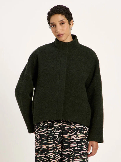 LANIUS - Boucle Jacke dark turtle