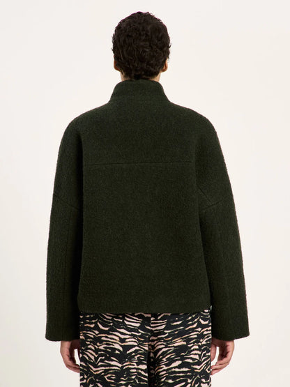 LANIUS - Boucle Jacke dark turtle