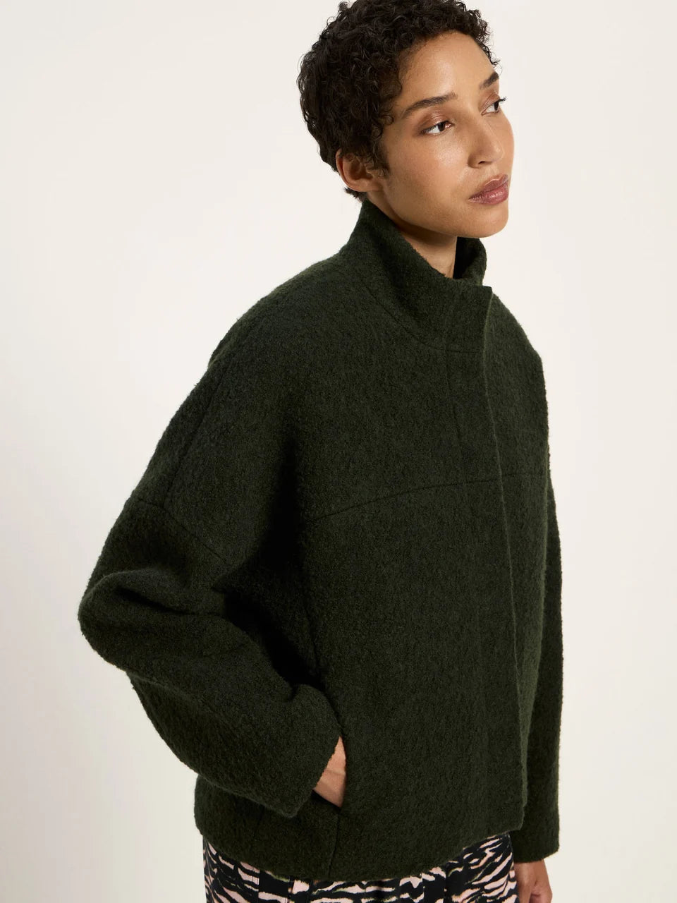 LANIUS - Boucle Jacke dark turtle