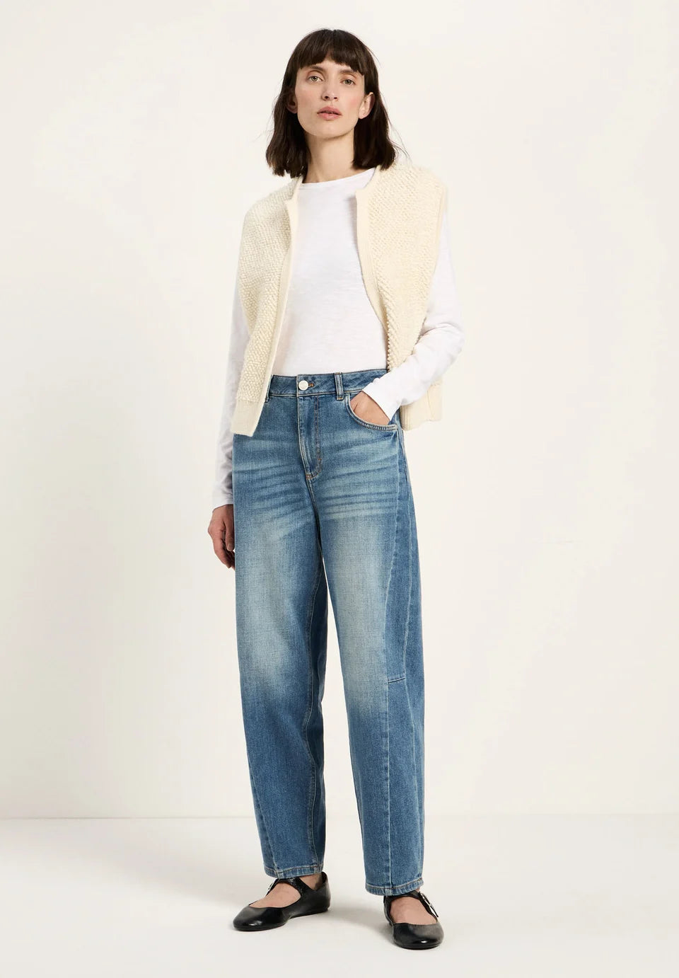 LANIUS - Barrel Jeans EMBER mid blue denim