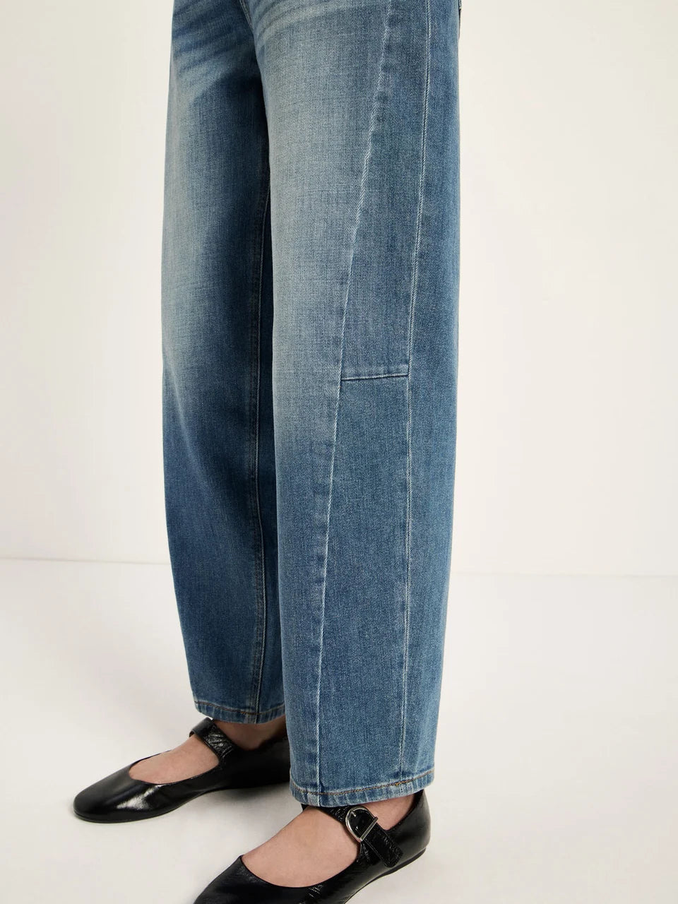 LANIUS - Barrel Jeans EMBER mid blue denim