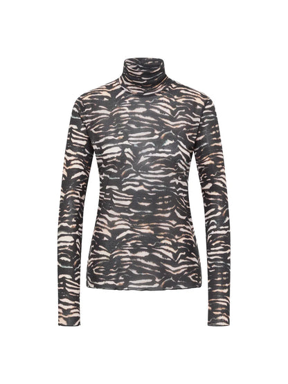 LANIUS - Rollkragenshirt print animal stripes rose