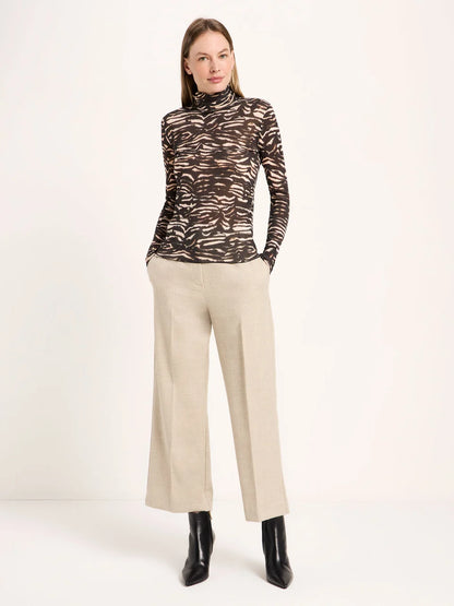 LANIUS - Rollkragenshirt print animal stripes rose