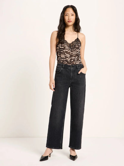 LANIUS - Straight Jeans SAGE smoke black denim