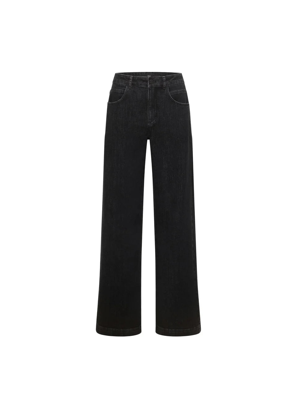 LANIUS - Wide Jeans SALT black denim
