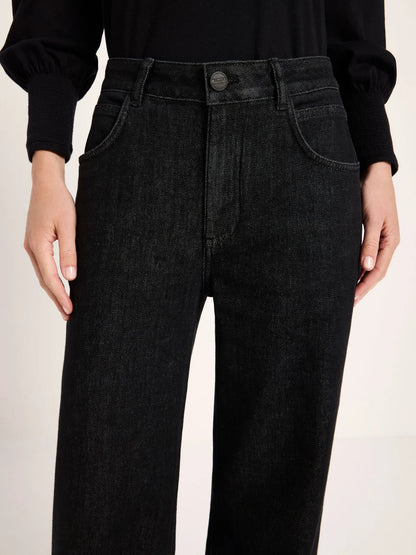 LANIUS - Wide Jeans SALT black denim
