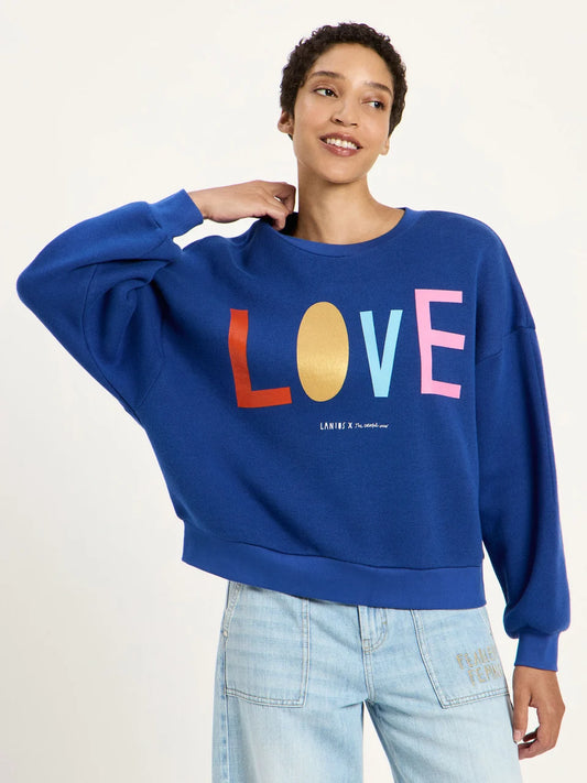LANIUS - Statementsweatshirt blue moon