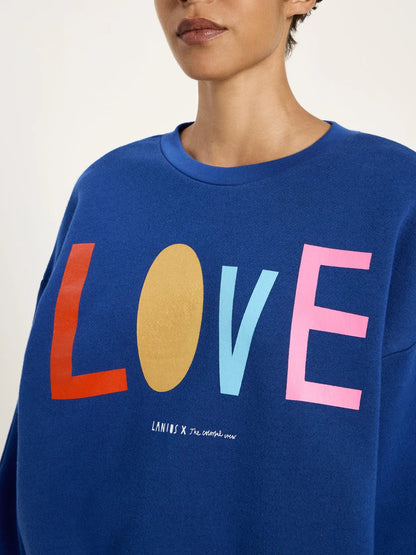 LANIUS - Statementsweatshirt blue moon