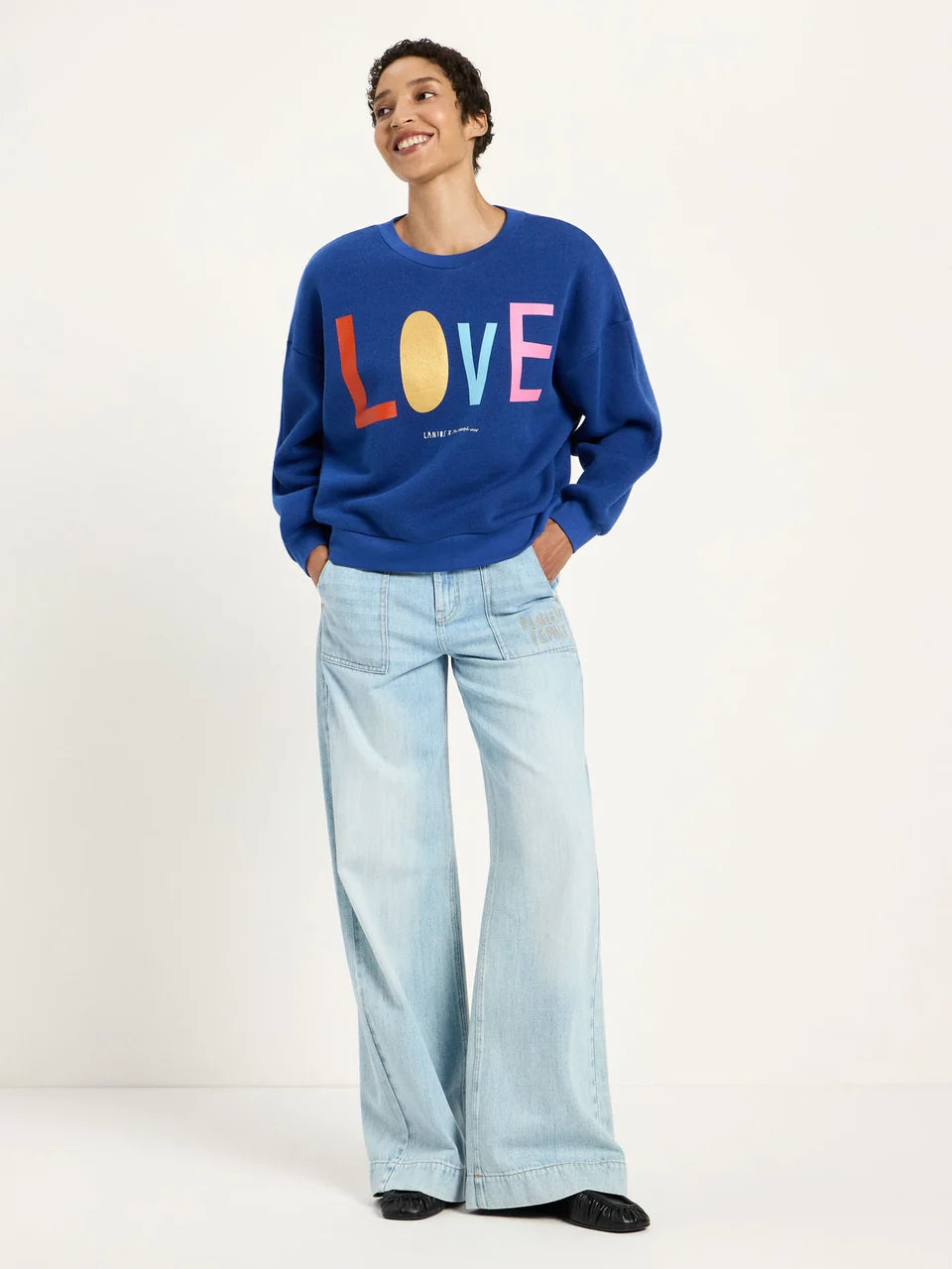 LANIUS - Statementsweatshirt blue moon