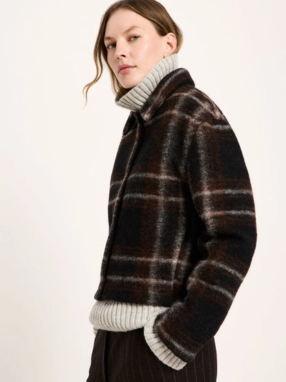 LANIUS - Karo Jacke black / brown multicolour