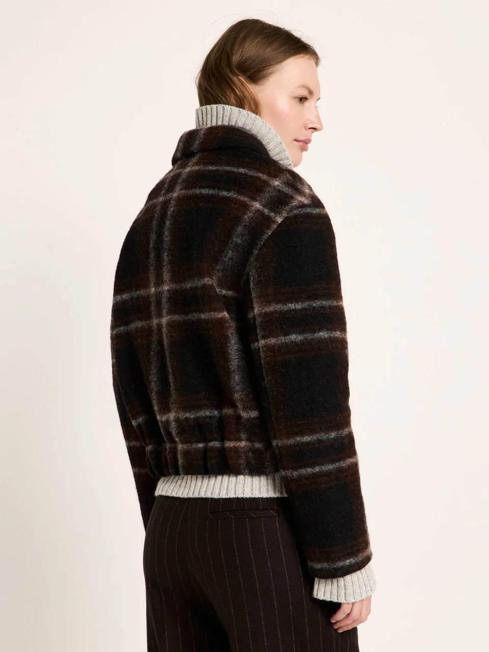 LANIUS - Karo Jacke black / brown multicolour