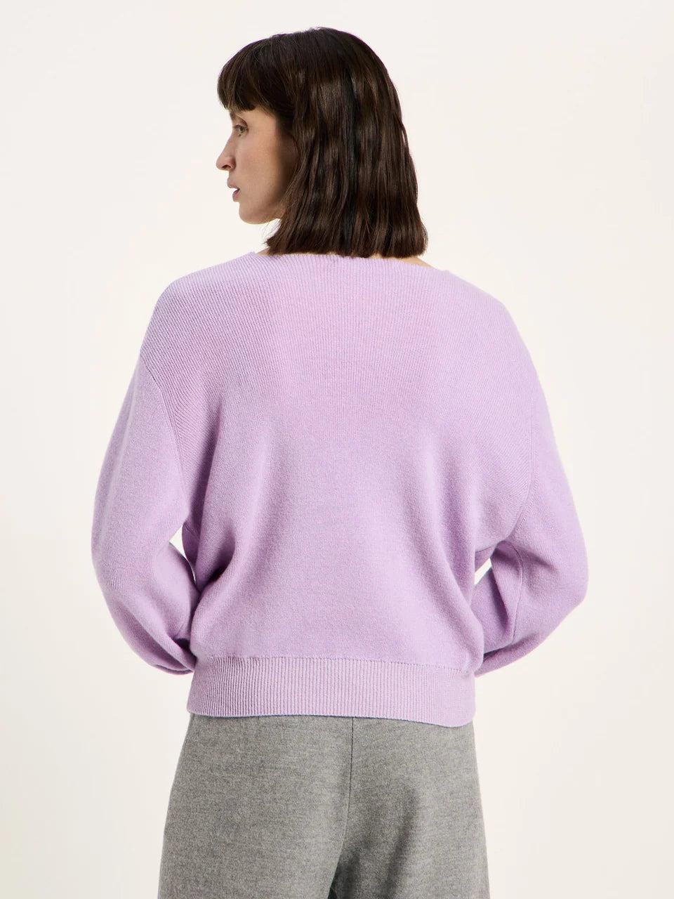 LANIUS - Pullover in Wickeloptik pale violet