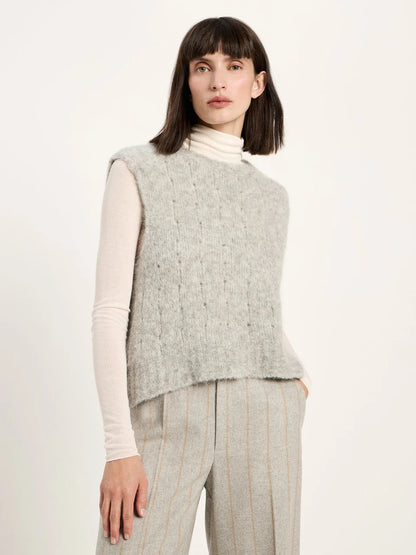 LANIUS - Pullunder grey melange