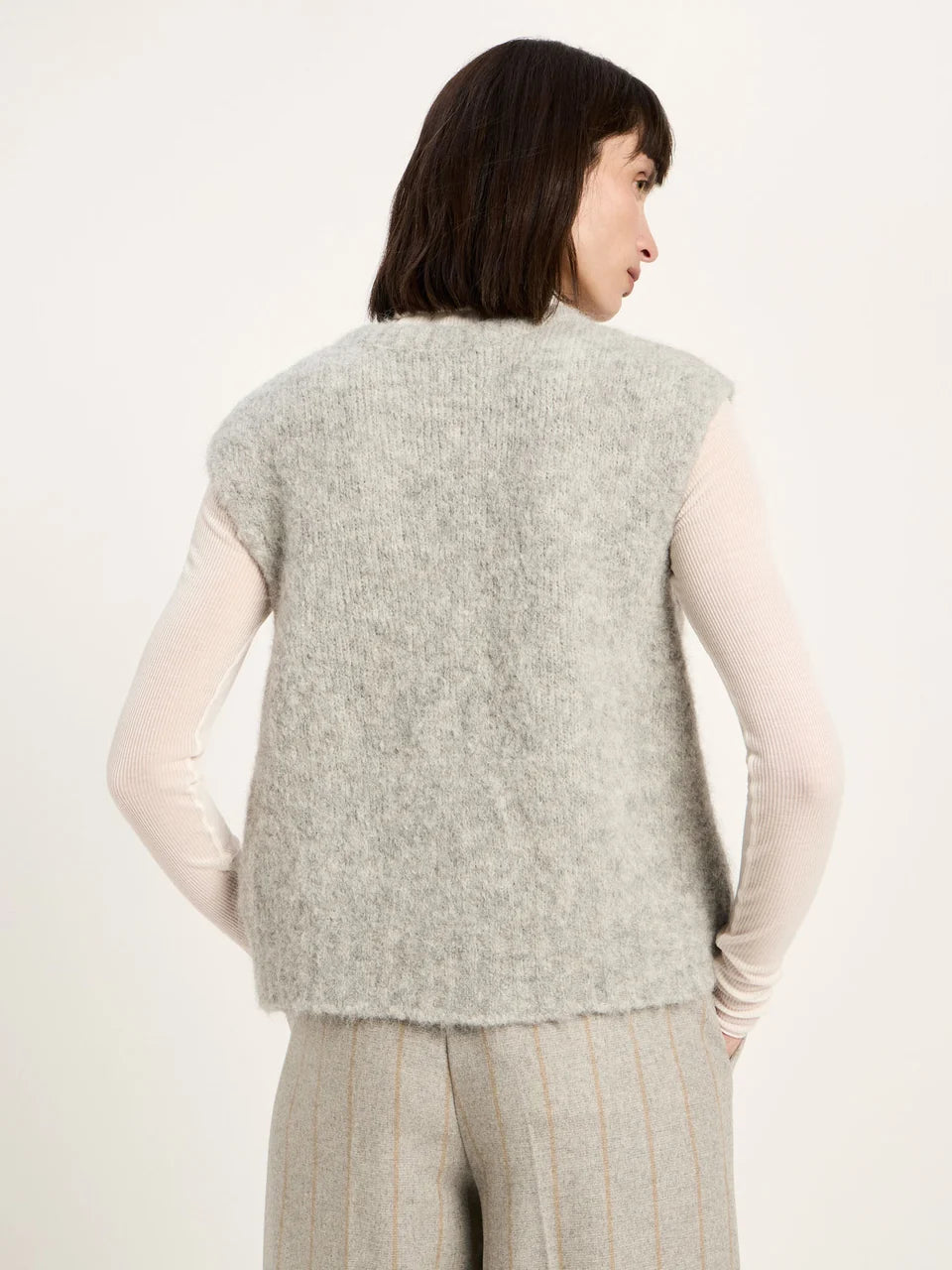 LANIUS - Pullunder grey melange